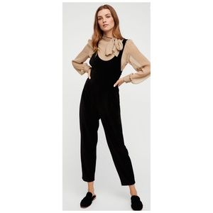 Free People Vera Velvet Black One-Piece XS